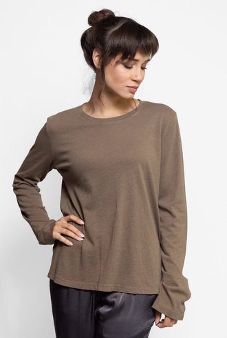 Raquel Allegra Long Sleeve Crew Army