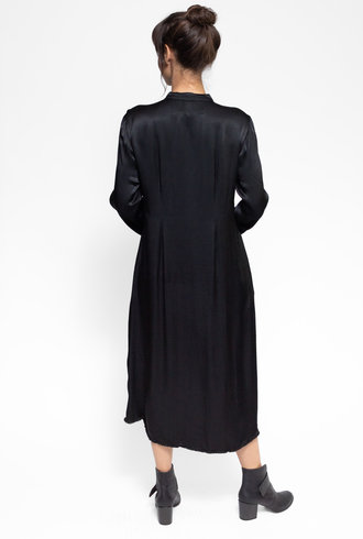 Raquel Allegra Split Front Dress Black