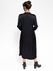 Raquel Allegra Split Front Dress Black