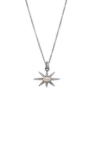 Robindira Unsworth Marquise Diamond Star Pendant Necklace