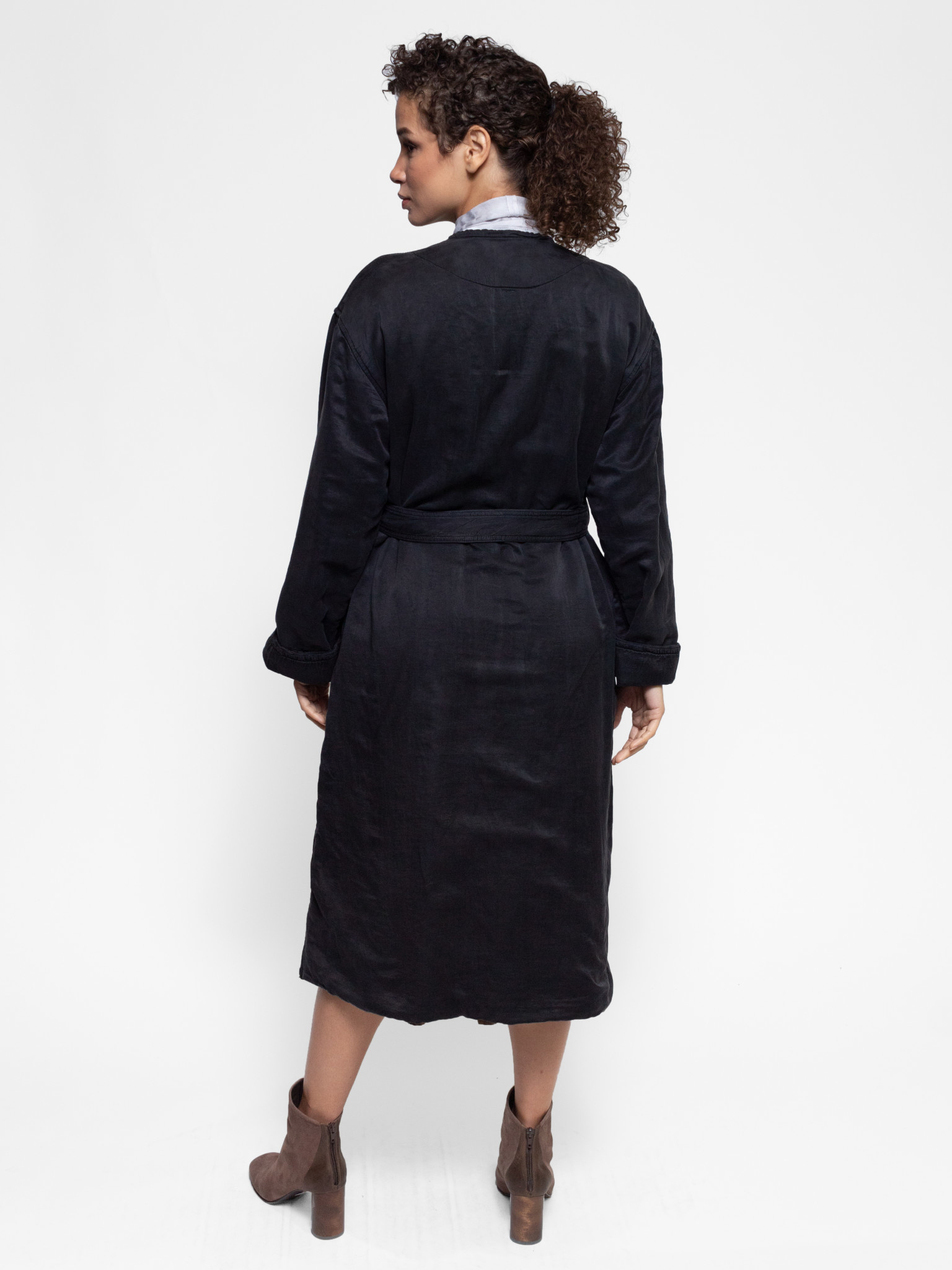 Raquel Allegra - Long Quilted Coat Black - Alhambra | Women\'s Clothing  Boutique, Seattle
