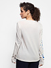 Raquel Allegra Long Sleeve Crew Saturn White Tie Dye