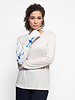 Raquel Allegra Long Sleeve Crew Saturn White Tie Dye