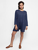 The Great The Henley Romper Navy with Valentine Hearts