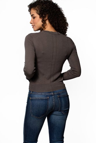 Inhabit Crew Neck Cropped Sweater