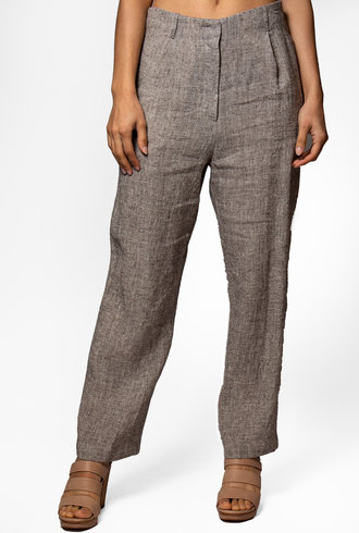 Pomandere Linen Textured Pants Taupe