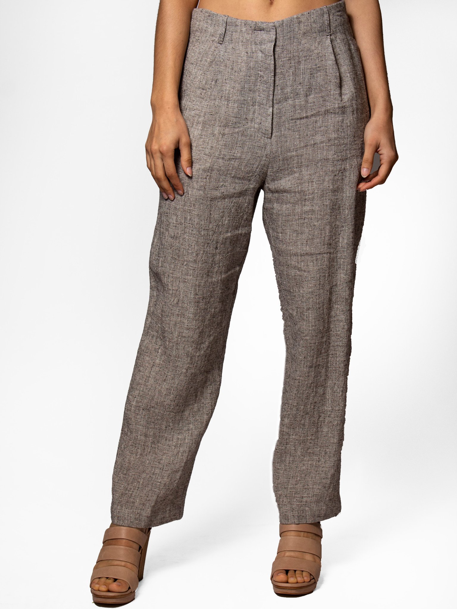 SKU:201-7145, LINEN TEXTURED PANT TAUPE - Alhambra | Women's Clothing ...