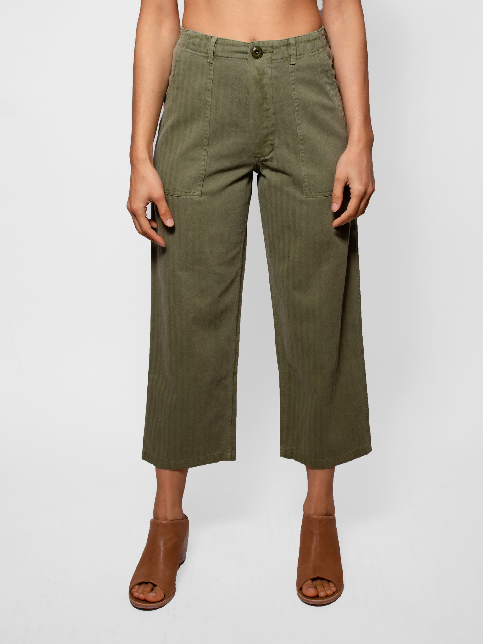 SKU:B773451, THE HERRINGBONE TROOPER PANT ARMY