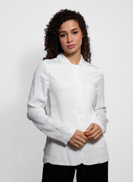 Raquel Allegra Washed White Relaxed Blazer