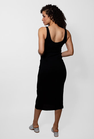 Raquel Allegra Black Easy Tank Dress