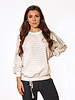 The Great The Swiss Dot Bubble Sweatshirt Washed White