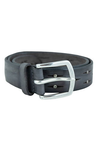 Orciani Soft Bull Belt with Studs Londra Grey