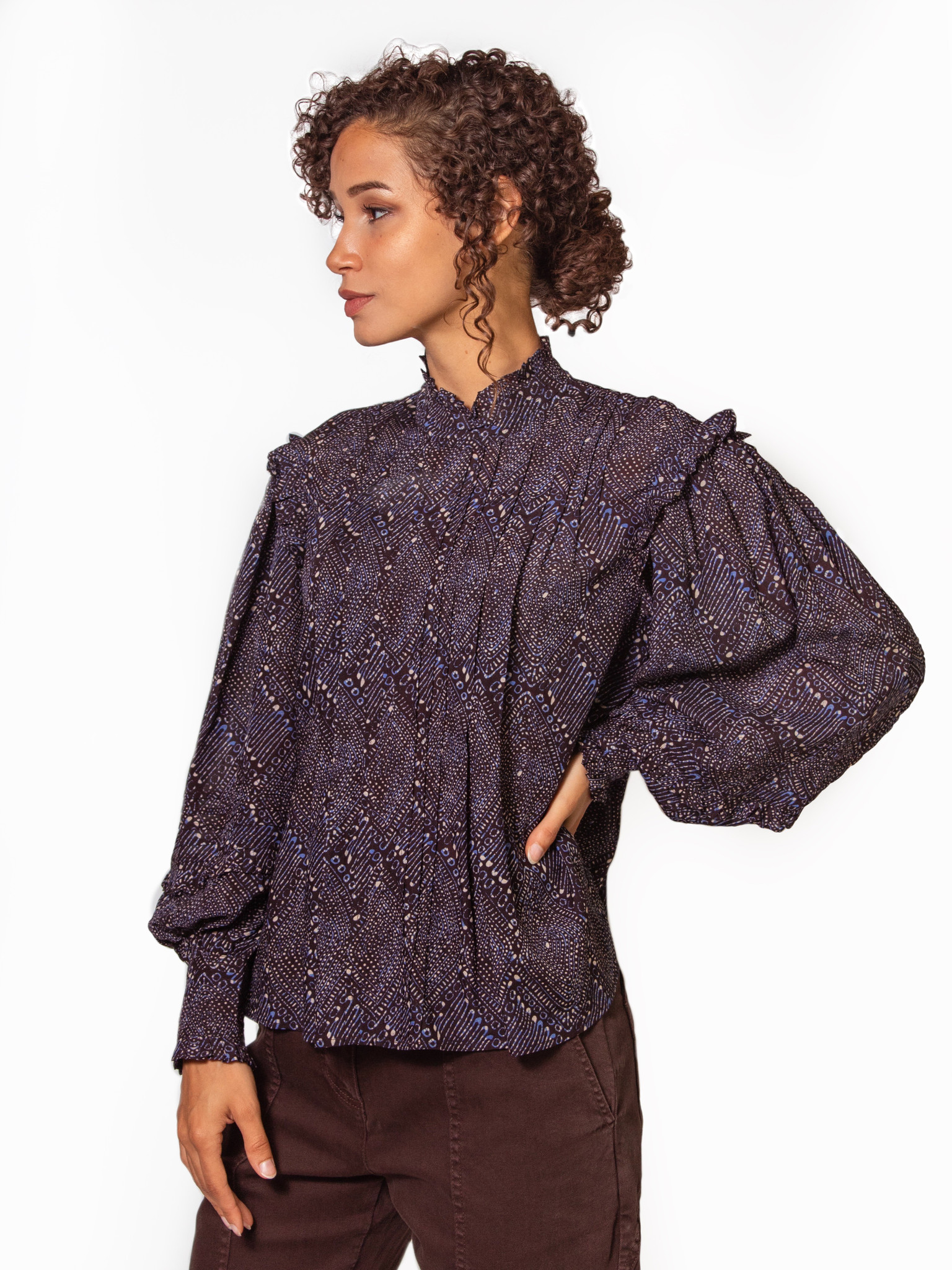 Ulla Johnson - Sigrid Blouse Indigo - Alhambra | Women's Clothing ...