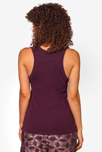 Raquel Allegra Racerback Tank Plum