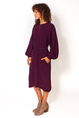 Raquel Allegra Getty Dress Plum