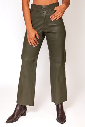 Apiece Apart Monterey Leather Pant Forest