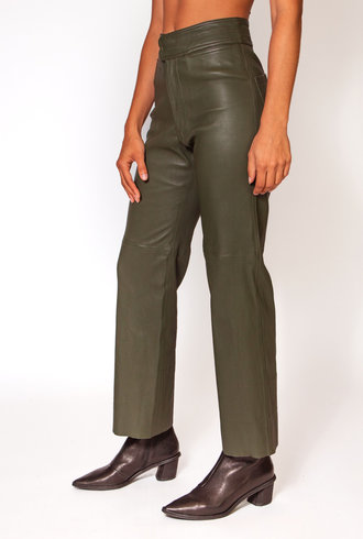 Apiece Apart Monterey Leather Pant Forest