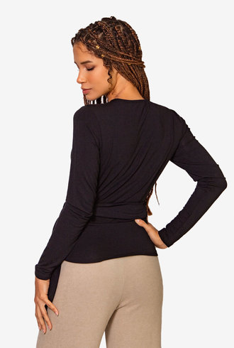 Nikky McBridget Wrap Shirt Black