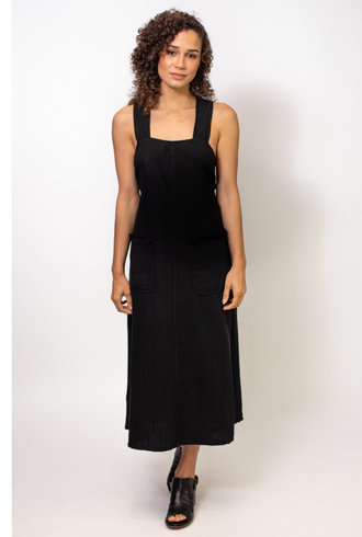 Raquel Allegra Apron Dress Black