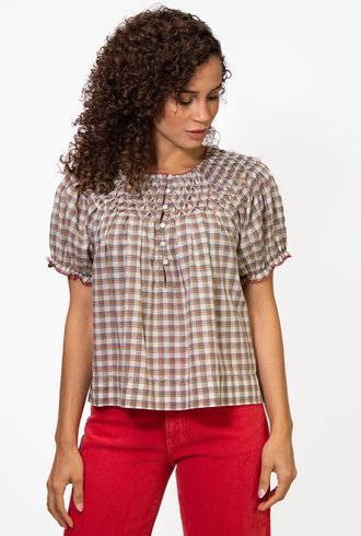 The Great The Hazel Top Meadow Plaid