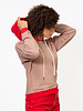 The Great The Color Blocked Shrunken Hoodie Overdyed Melon W/Cherry