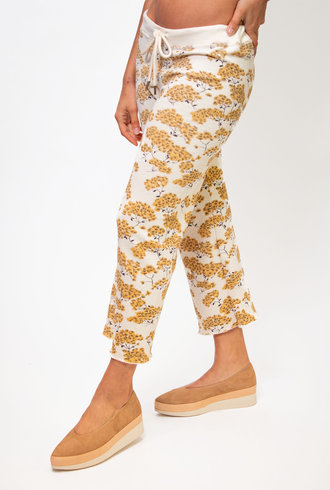 The Great The Cropped Wide Leg Sweatpant Chamomille Floral