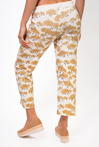 The Great The Cropped Wide Leg Sweatpant Chamomille Floral