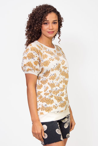 The Great The Puff Sleeve Sweatshirt Chamomile Floral