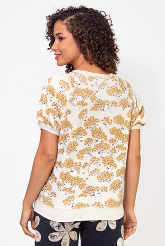 The Great The Puff Sleeve Sweatshirt Chamomile Floral