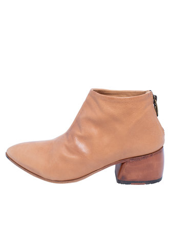 P. Monjo Curved Ankle Boot Todi Caramel