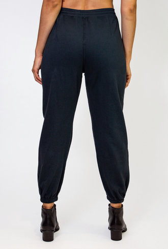 Raquel Allegra  Black Summer Fleece Tracker Pant