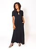 Raquel Allegra Flutter Dress Black