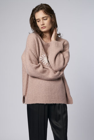 Raquel Allegra Oversized Pullover Petal Pink