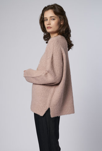 Raquel Allegra Oversized Pullover Petal Pink