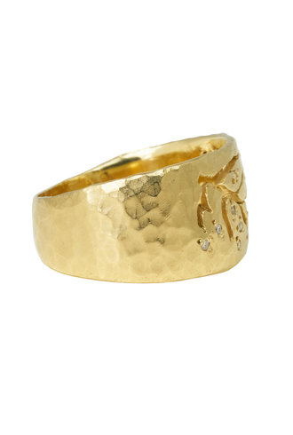 Victoria Cunningham Cut Out Branch Ring with Diamond