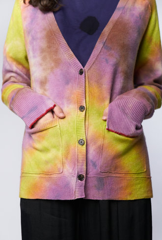 Raquel Allegra Cardigan Neon Heart Sparkle