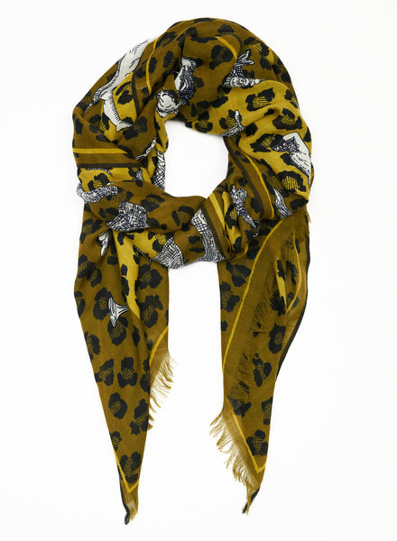 Inouitoosh ABC Yellow Wool Scarf