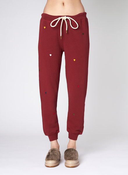 The Great - The Cropped Sweatpant with Multi Piping Navy