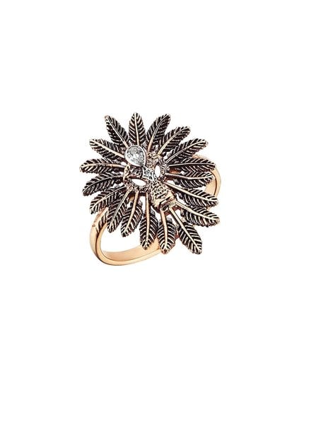 KISMET by Milka Feather Design with Pear and White Diamond Ring