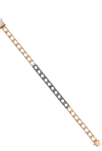 KISMET by Milka Rattan Design Gold Bracelet with Champagne Diamonds