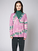 Raquel Allegra Cashmere Cardigan Fuschia Moss