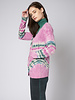 Raquel Allegra Cashmere Cardigan Fuschia Moss