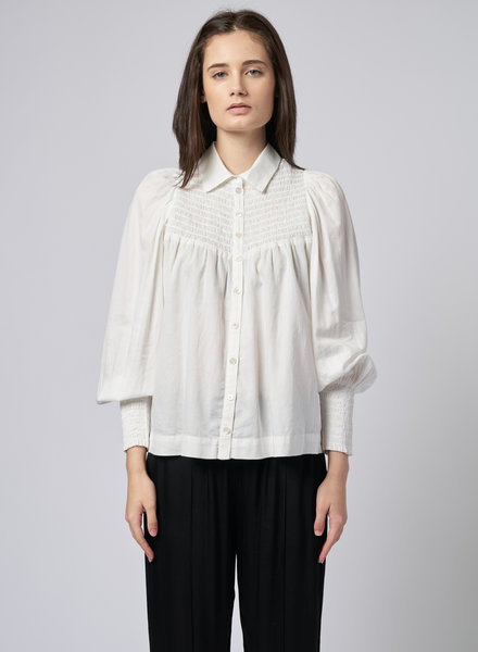 Raquel Allegra Edwardian Blouse White