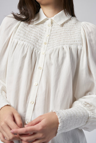 Raquel Allegra Edwardian Blouse White