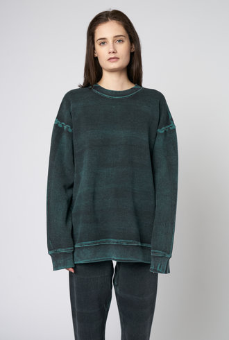 Raquel Allegra Drop Shoulder Sweatshirt Black Moss