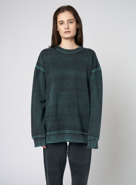 Raquel Allegra Drop Shoulder Sweatshirt Black Moss