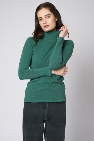 Raquel Allegra Jersey Turtleneck Moss