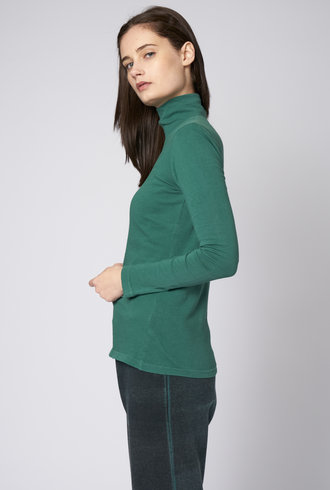 Raquel Allegra Jersey Turtleneck Moss