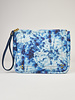 Jerome Dreyfuss Soft Tie dye Blue Split Suede Clutch