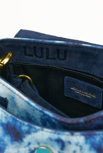 Jerome Dreyfuss Blue Tie Dye Calfskin Small Lulu Bag